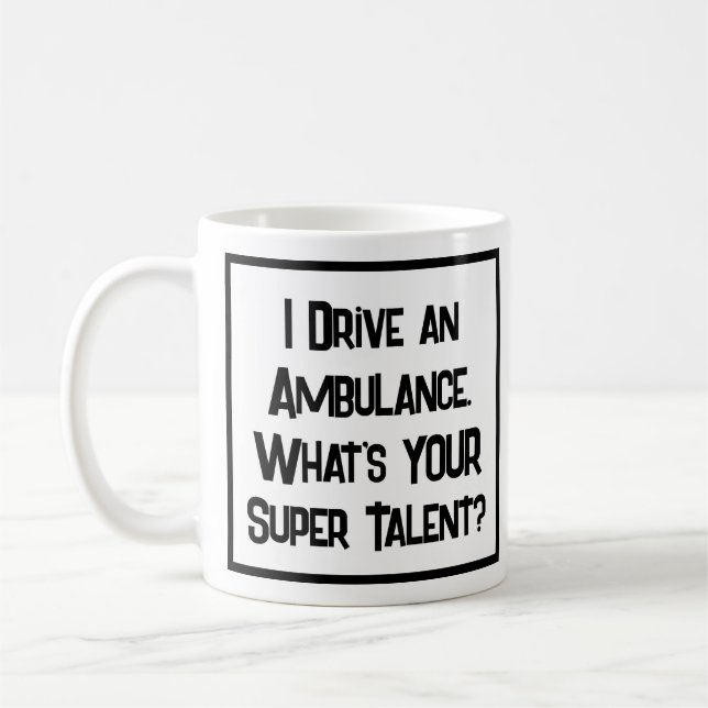 Ambulansförare Super Talang. Kaffe Mugg (Vänster)