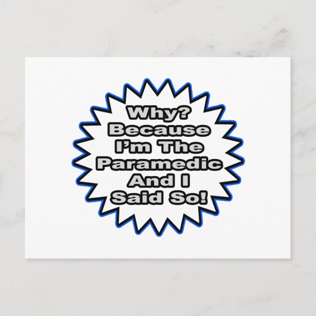 Ambulanssjukvårdare...För att jag sa det Vykort (Framsida)