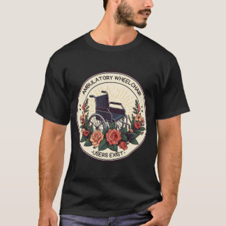 Ambulerande rullstolsanvändare finns i T-Shirt