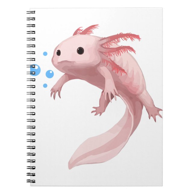 Ambystoma Mexiicanum Cute Axolotl Tonåringars Småb Anteckningsbok (Framsidan)