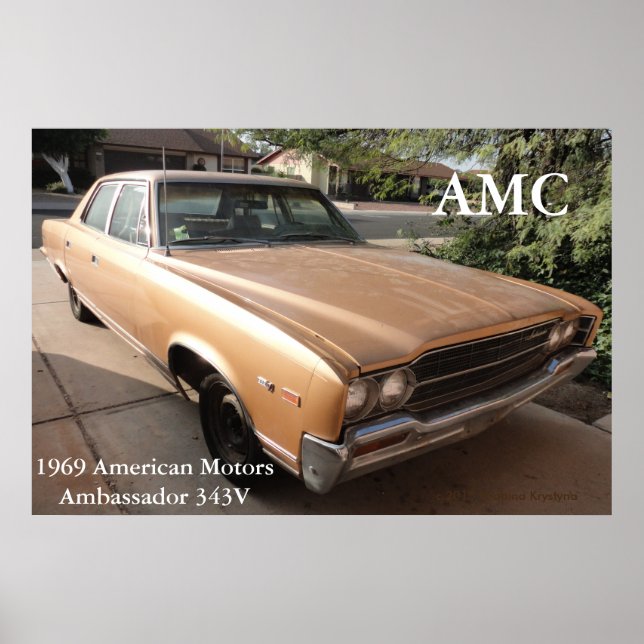 AMC American Motors Ambassador 1969 Poster (Framsidan)