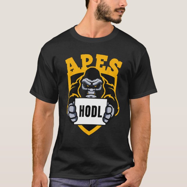 AMC - apes tillsammans Stark - Lagrar Hodl to the  T Shirt (Framsida)