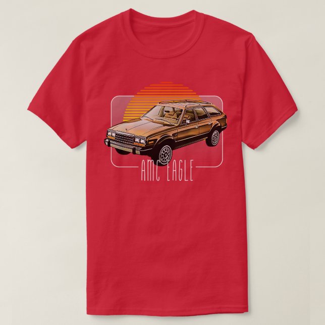 AMC Eagle Retro Classic Älskare Design 2 T Shirt (Design framsida)