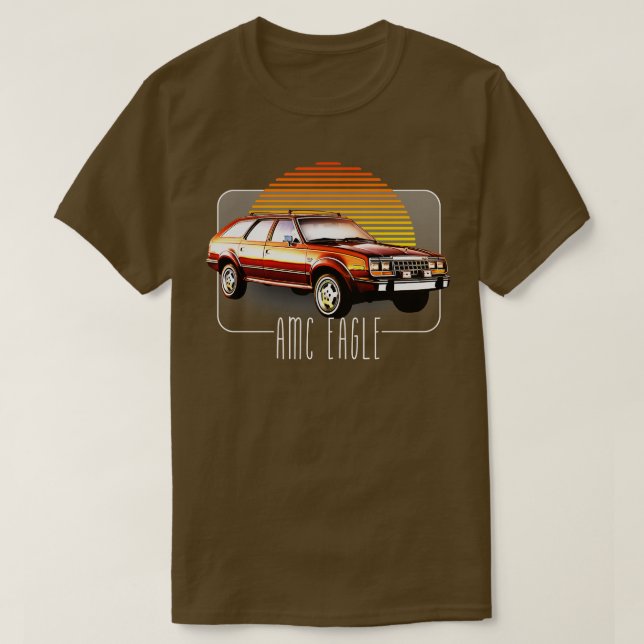 AMC Eagle Retro Classic Älskare Design T Shirt (Design framsida)