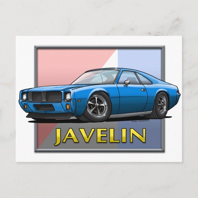 AMC_Javelin_Blue Vykort (Framsida)