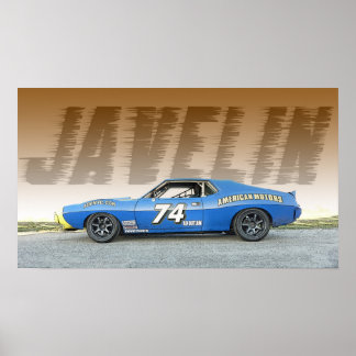 AMC Javelin Road Tävling Car Poster