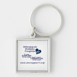 AMC Keychain Fyrkantig Silverfärgad Nyckelring