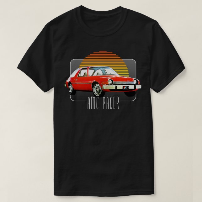 AMC Pacer Retro Classic Älskare Design T Shirt (Design framsida)