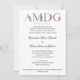 AMDG-inbjudan till katolska bröllop