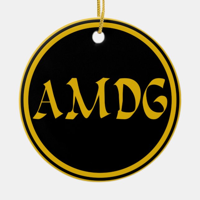AMDG JULGRANSPRYDNAD KERAMIK (Framsidan)