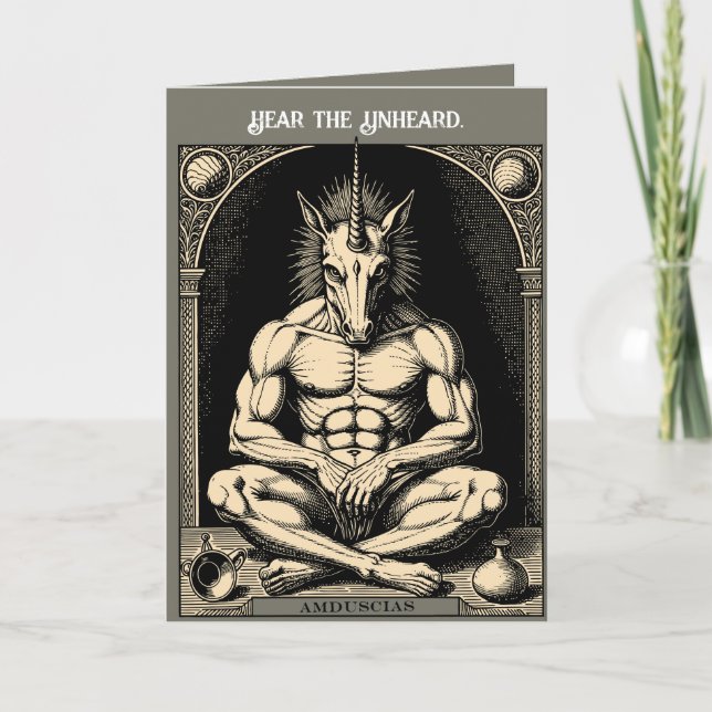 Amduscias En kuslig hybrid Kort (Framsida)