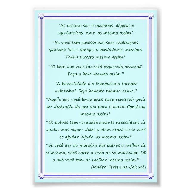 Ame-as mesmo assim. fototryck (Framsidan)