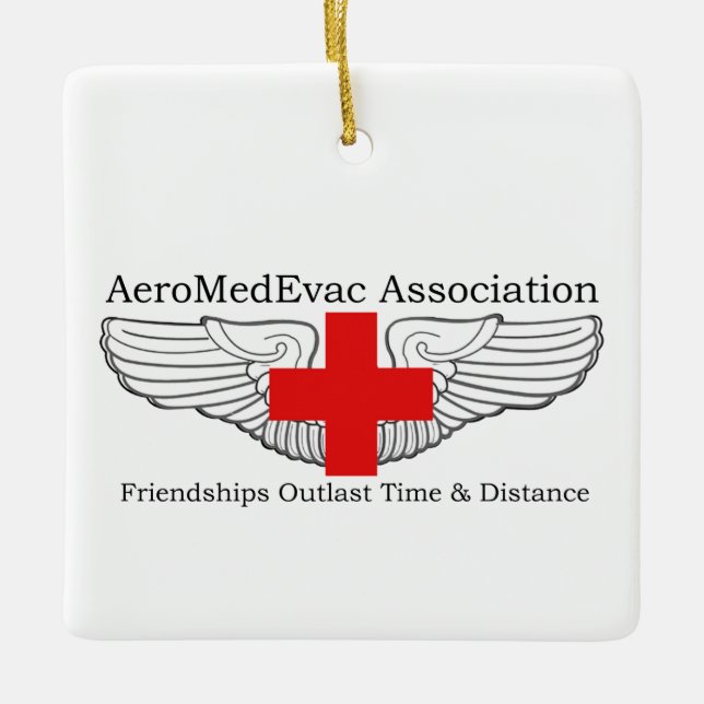 AMEA-Logotyp/motto-ornament Julgransprydnad Keramik (Framsida)