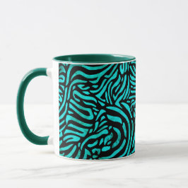 Ameating Grönt Zebra Design Mugg