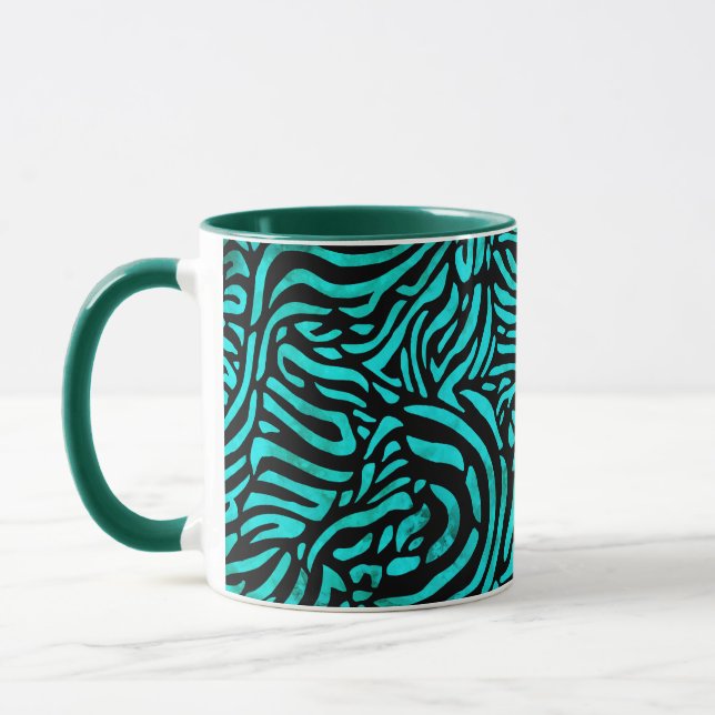 Ameating Grönt Zebra Design Mugg (Vänster)
