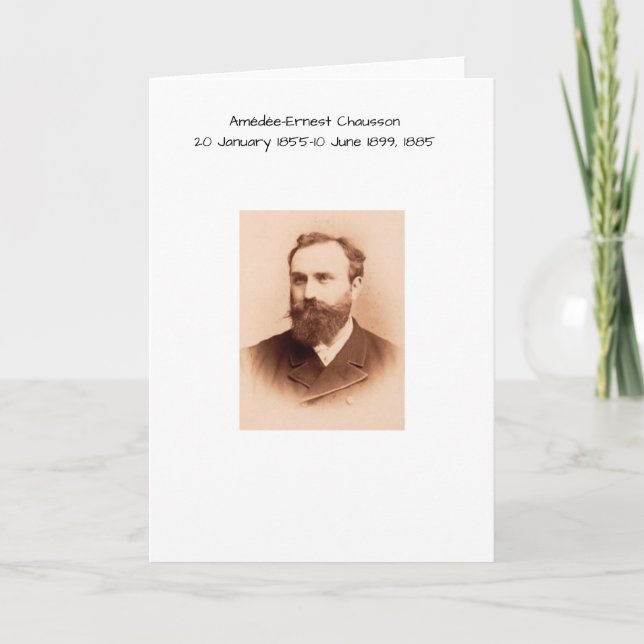 Amédée-Ernest Chausson 1885 Kort (Framsida)