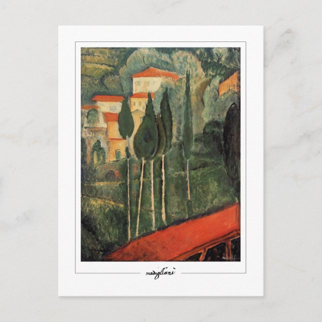 Amedeo Modigliani #334 - Finkonst Vykort (Framsida)