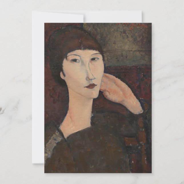 Amedeo Modigliani - Adrienne (Woman with Bangs) Inbjudningar (Framsida)