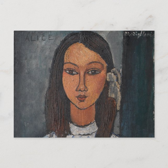 Amedeo Modigliani - Alice Vykort (Framsida)