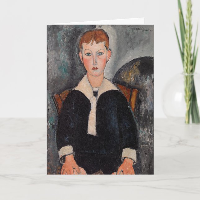 Amedeo Modigliani - Boy in Sailor Kostym Kort (Framsida)
