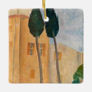 Amedeo Modigliani - Cypresser och hus i Cagnes Julgransprydnad Keramik