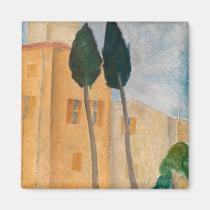 Amedeo Modigliani - Cypresser och hus i Cagnes Magnet