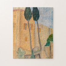 Amedeo Modigliani - Cypresser och hus i Cagnes