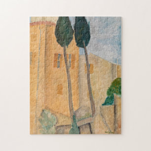 Amedeo Modigliani - Cypresser och hus i Cagnes Pussel