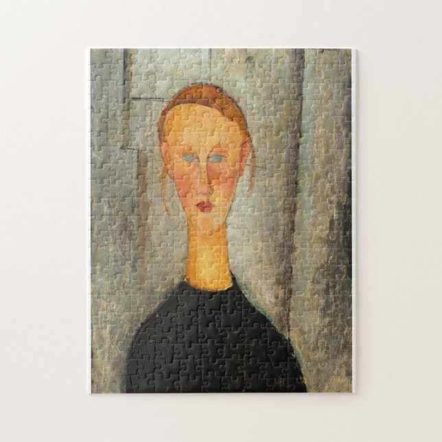 Amedeo Modigliani - flicka med blå Ögon Pussel (Vertikal)