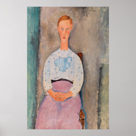 Amedeo Modigliani - Flicka med en polkagrisblus Poster