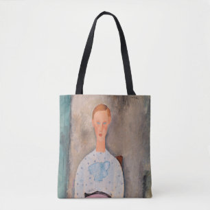 Amedeo Modigliani - Flickan med en polka-dot-Blous Tygkasse