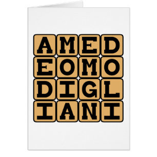 Amedeo Modigliani, italiensk konstnär Hälsningskort