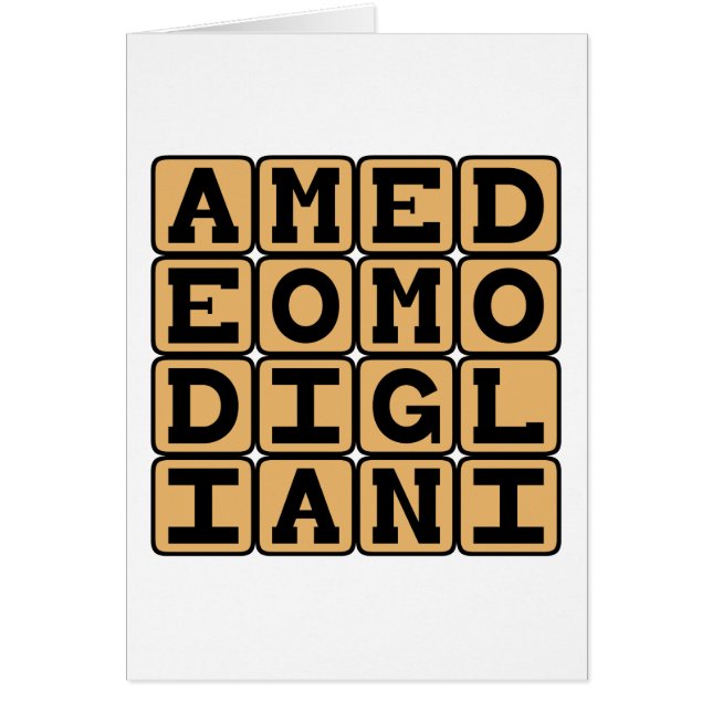 Amedeo Modigliani, italiensk konstnär Hälsningskort (Framsidan)
