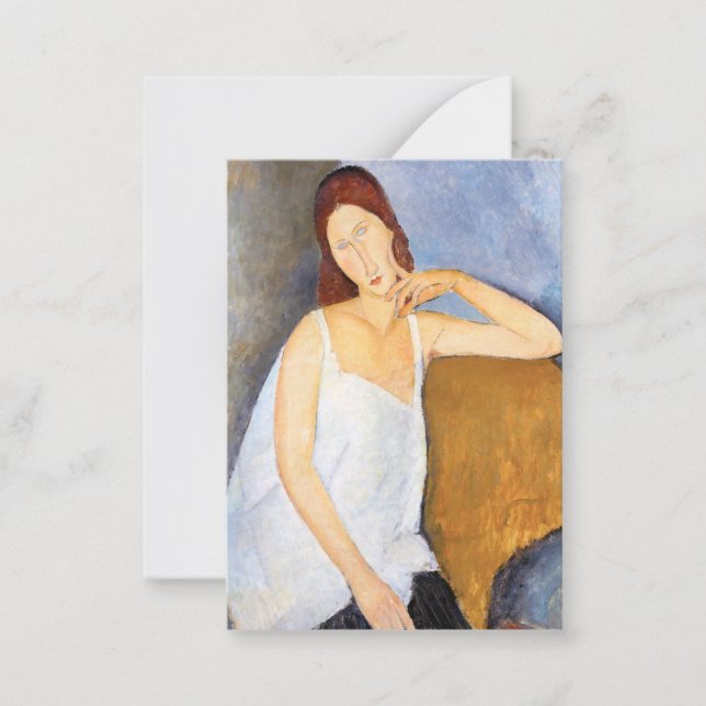 Amedeo Modigliani - Jeanne Hebuterne Anteckningskort (Framsida)