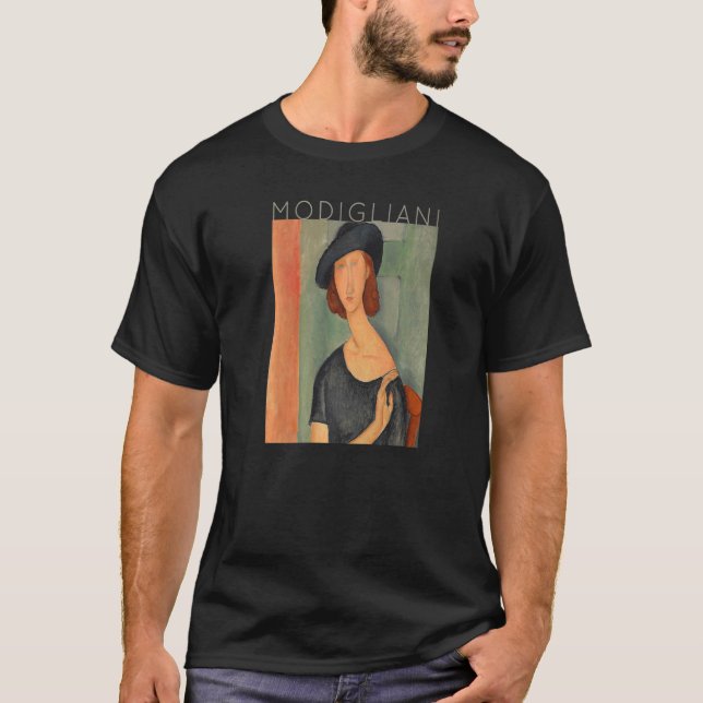 Amedeo Modigliani Jeanne Hebuterne Au Chapeau för T Shirt (Framsida)