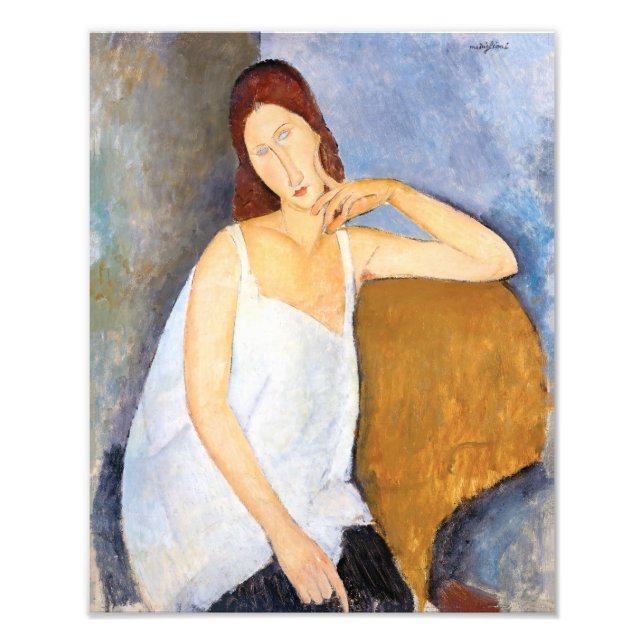 Amedeo Modigliani - Jeanne Hebuterne Fototryck (Framsidan)