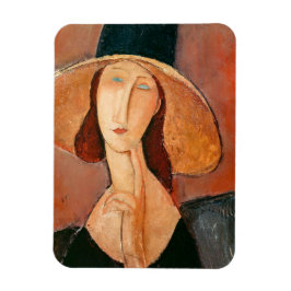 Amedeo Modigliani - Jeanne Hebuterne i Large Hat Magnet