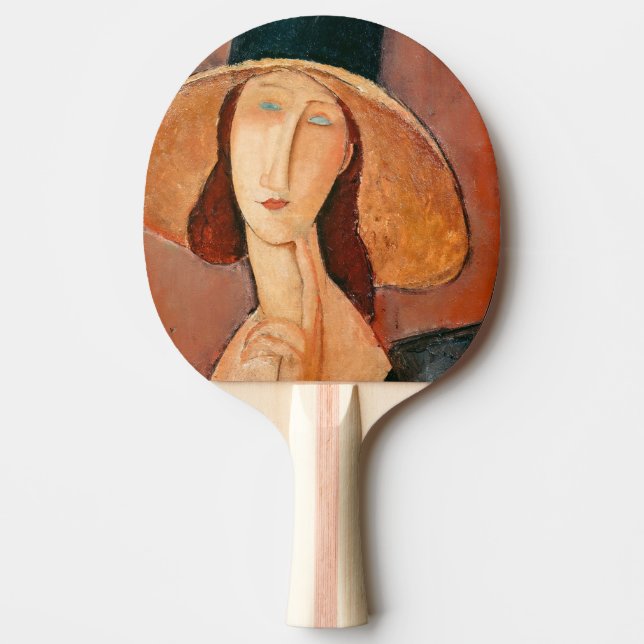 Amedeo Modigliani - Jeanne Hebuterne i Large Hat Pingisracket (Framsidan)