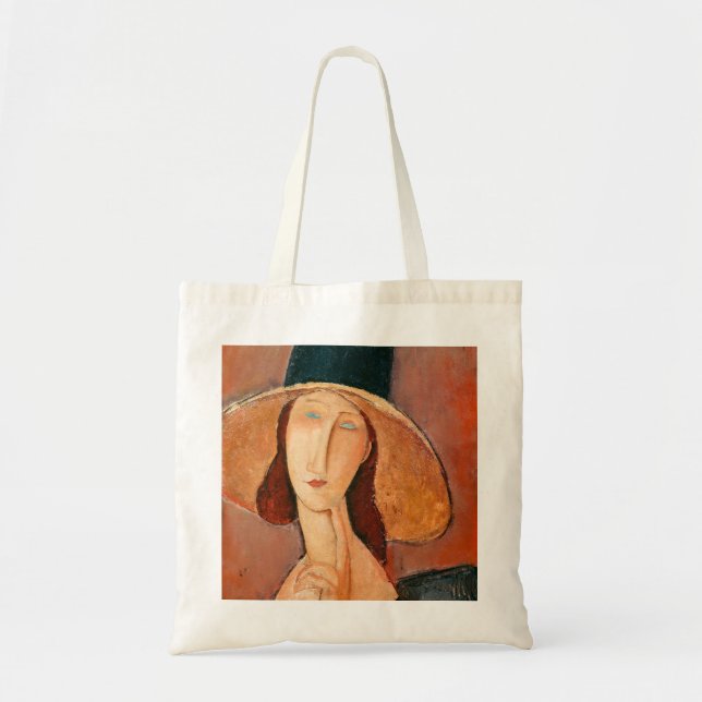 Amedeo Modigliani - Jeanne Hebuterne i Large Hat Tygkasse (Framsidan)