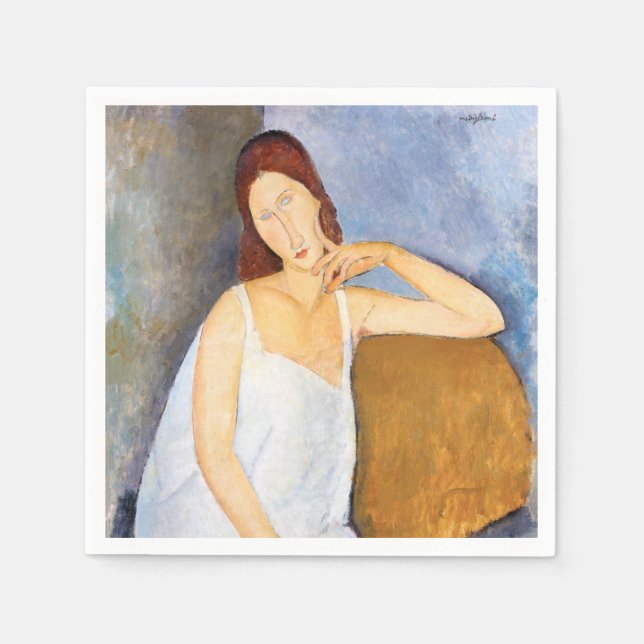 Amedeo Modigliani - Jeanne Hebuterne Pappersservett (Framsidan)
