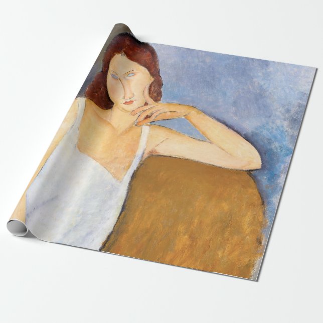 Amedeo Modigliani - Jeanne Hebuterne Presentpapper (Utrullad)