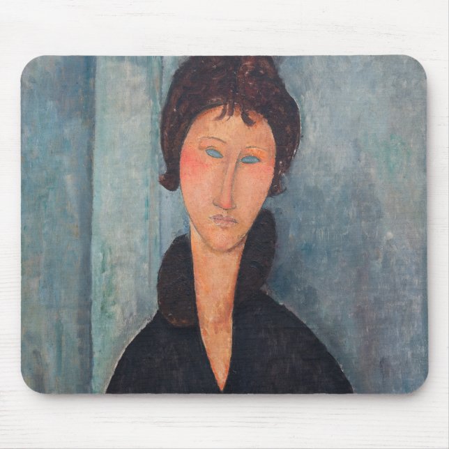 Amedeo Modigliani - Kvinnor med blå Ögon Musmatta (Framsidan)