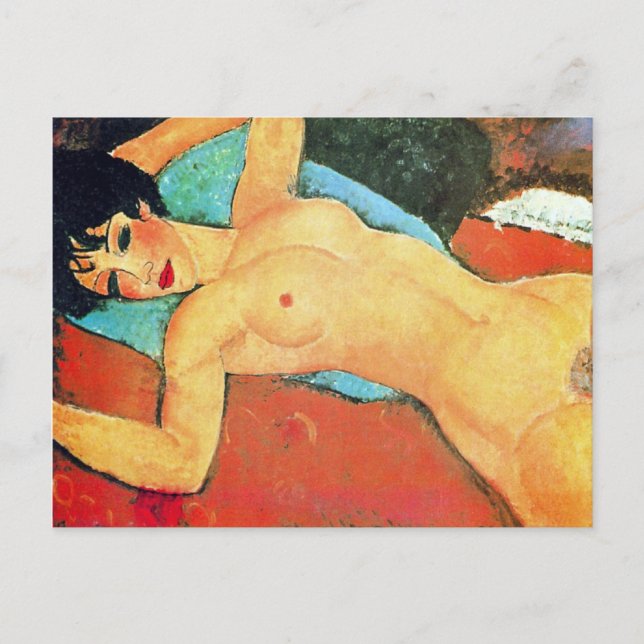 Amedeo Modigliani - Liggende kvinna Vykort (Framsida)