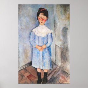 Amedeo Modigliani - Liten flicka i blått Poster