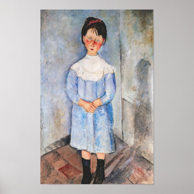 Amedeo Modigliani - Liten flicka i blått Poster (Framsidan)