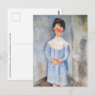 Amedeo Modigliani - Little Girl in Blue Vykort