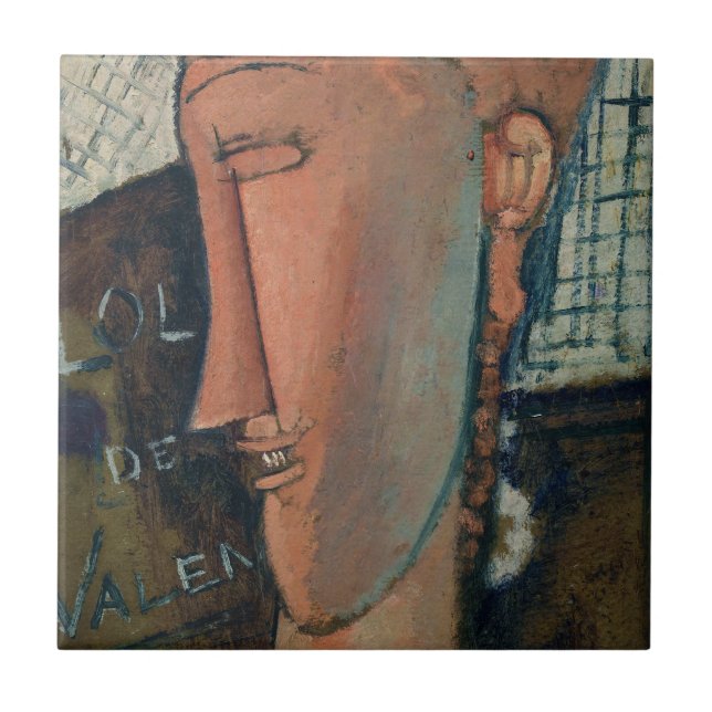 Amedeo Modigliani - Lola de Valence Kakelplatta (Framsidan)
