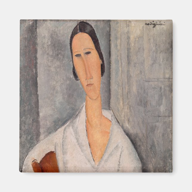 Amedeo Modigliani - Madame Hanka Zborowska Leaning Magnet (Framsidan)