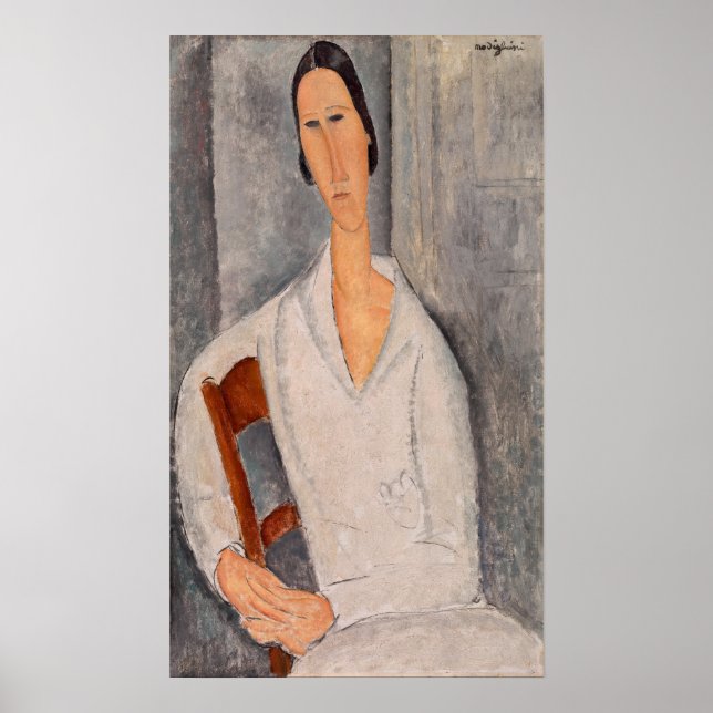Amedeo Modigliani - Madame Hanka Zborowska Leaning Poster (Framsidan)