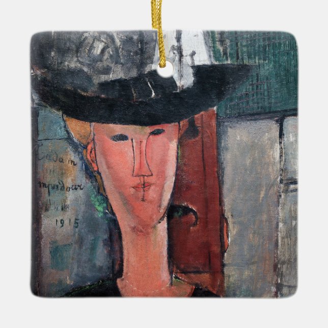 Amedeo Modigliani - Madame Pompadour Julgransprydnad Keramik (Framsida)